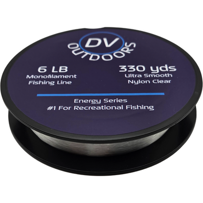Monofilament Nylon Fishing Line, 330 yds, Clear