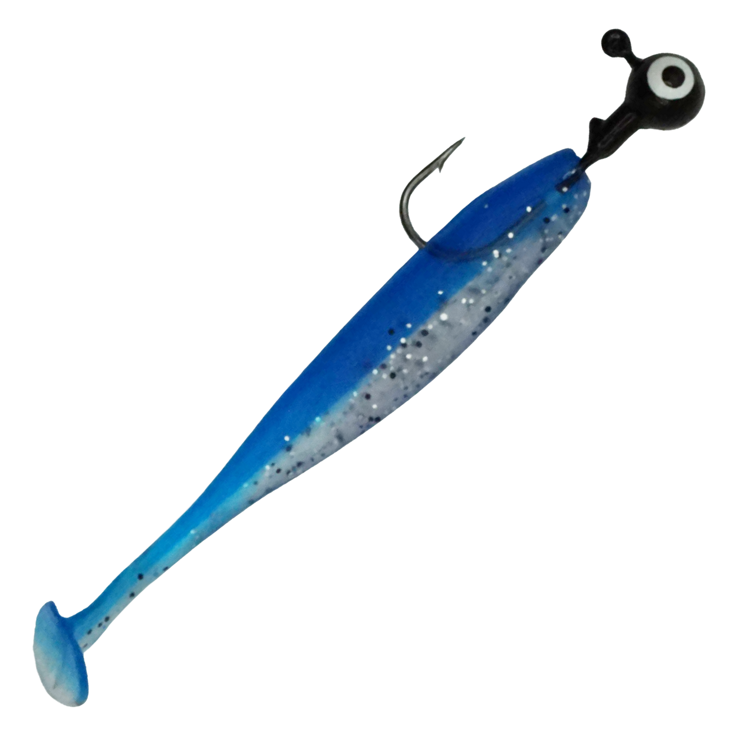 9 fishing lure soft plastic blue and white 3" Soft Plastic Paddle Tail Lure