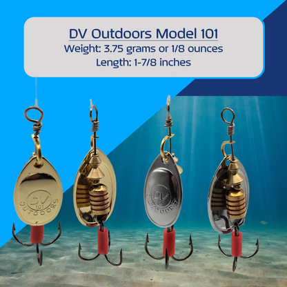 Spoon Spinner Bait With Treble Hook, Model 101