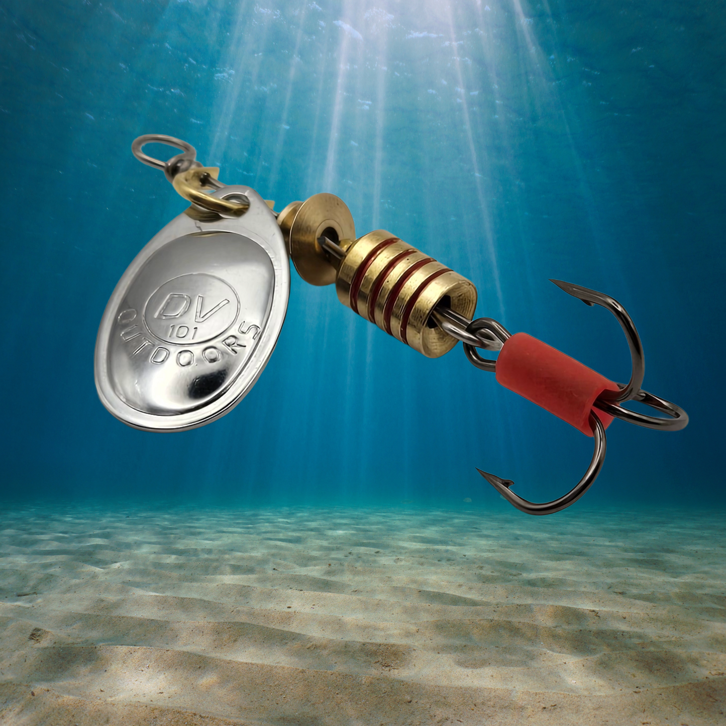 Spoon Spinner Bait With Treble Hook, Model 101